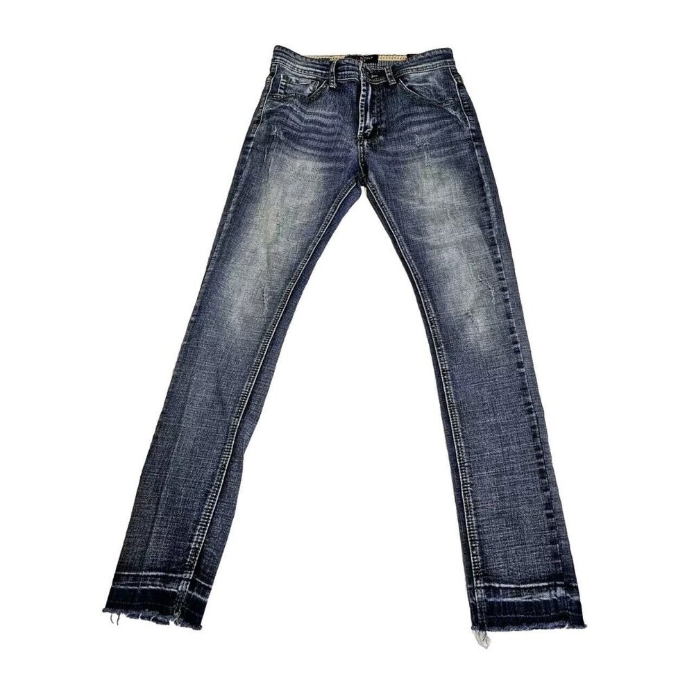 Raw Supply Goods Distressed Cropped Jeans Frayed Ankles Women's Size 30